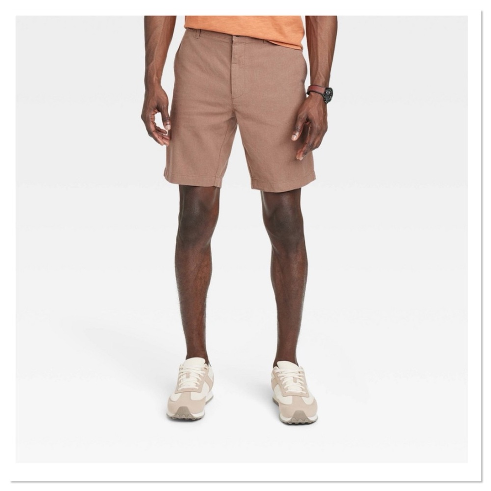 Men’s Everyday Wear Flat Front Chino Shorts Goodfellow & Co